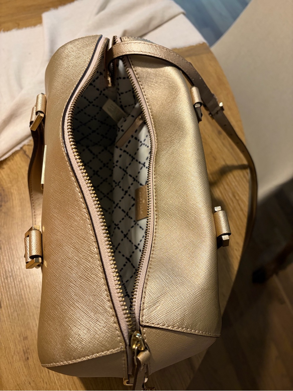 Rose Gold Kate Spade Purse - Picture 5 of 6